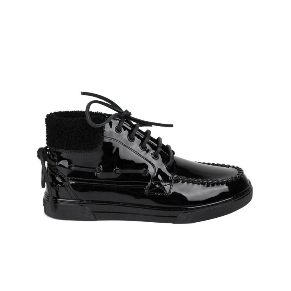 Saint Laurent Men's Black Patent Leather Hi Top Sneakers (40 EU / 7 US) - Picture 6 of 8